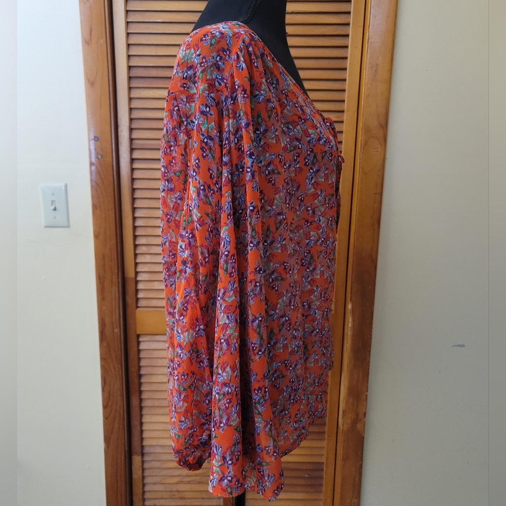 NWOT Old Navy Floral Open Cardigan Blouse Size Large - Picture 9 of 13